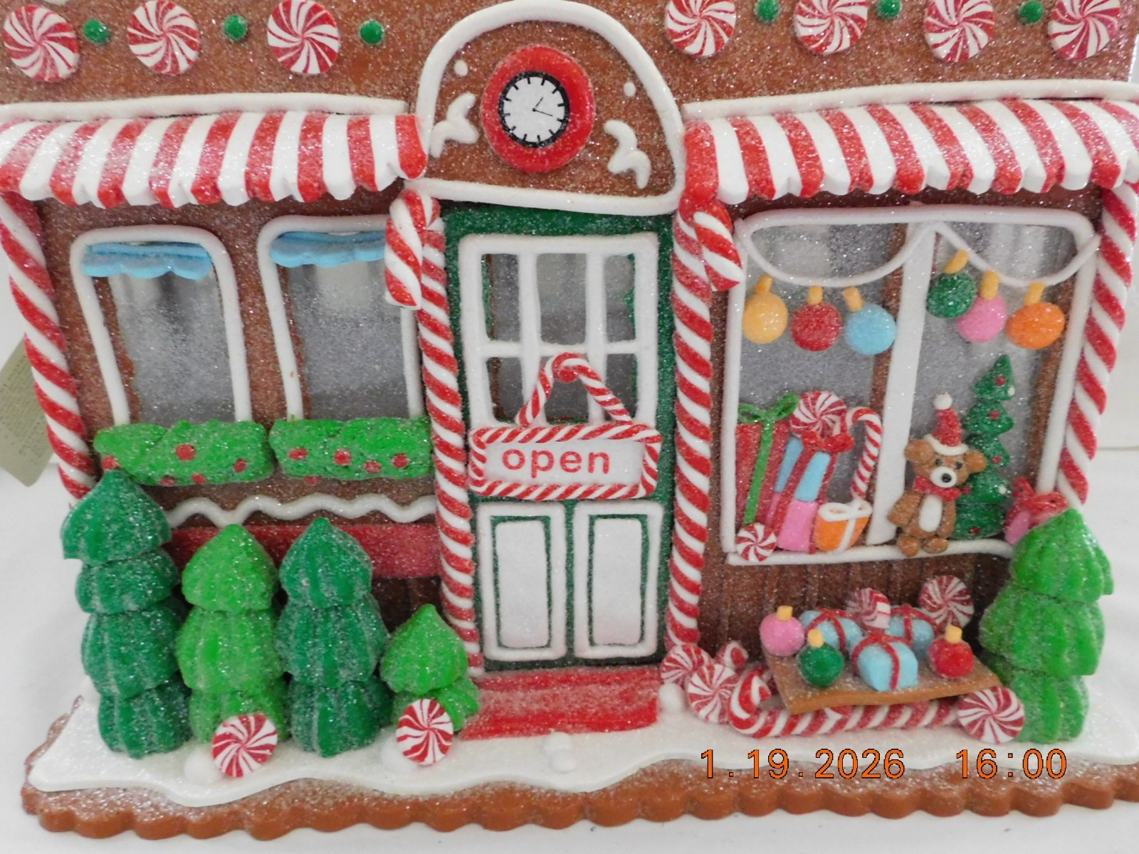 New 2025 Trimsetter Gingerbread House Light Up LED "Goodies Cafe" 10"T x 11"L