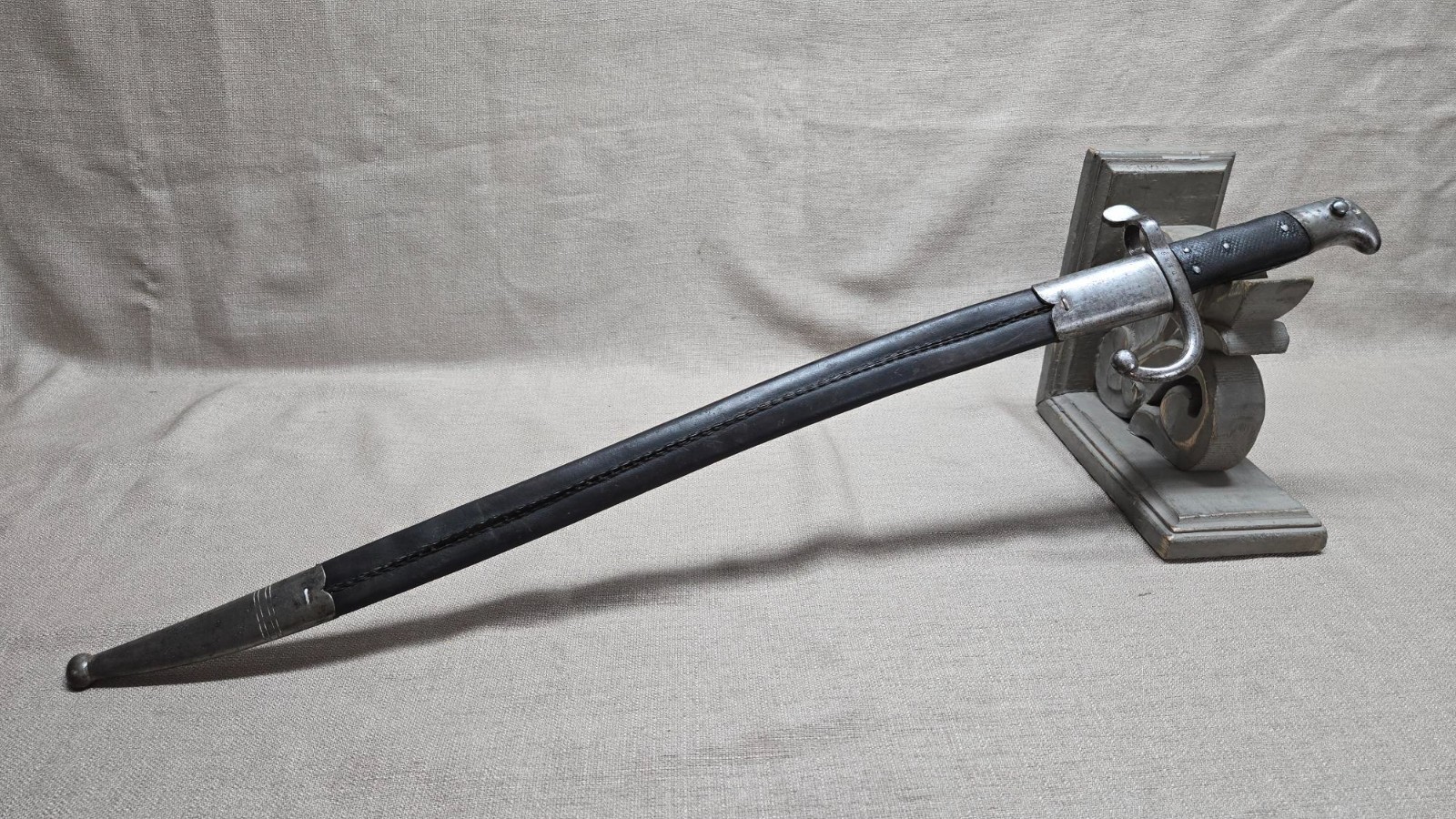 DANISH MODEL 1867 REMINGTON ROLLING BLOCK RIFLE SWORD BAYONET WITH SCABBARD