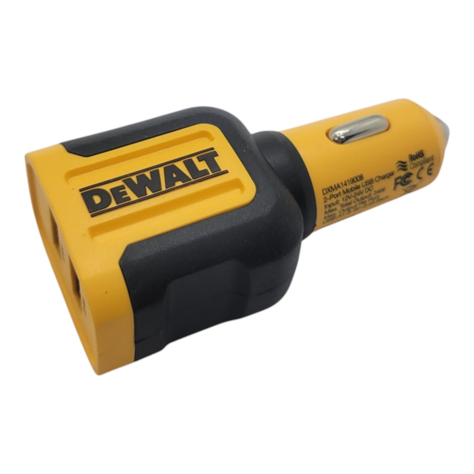 DeWalt 2 Port USB Charger 24 Watt 2-Port FAST CHARGE (DXMA1419008)