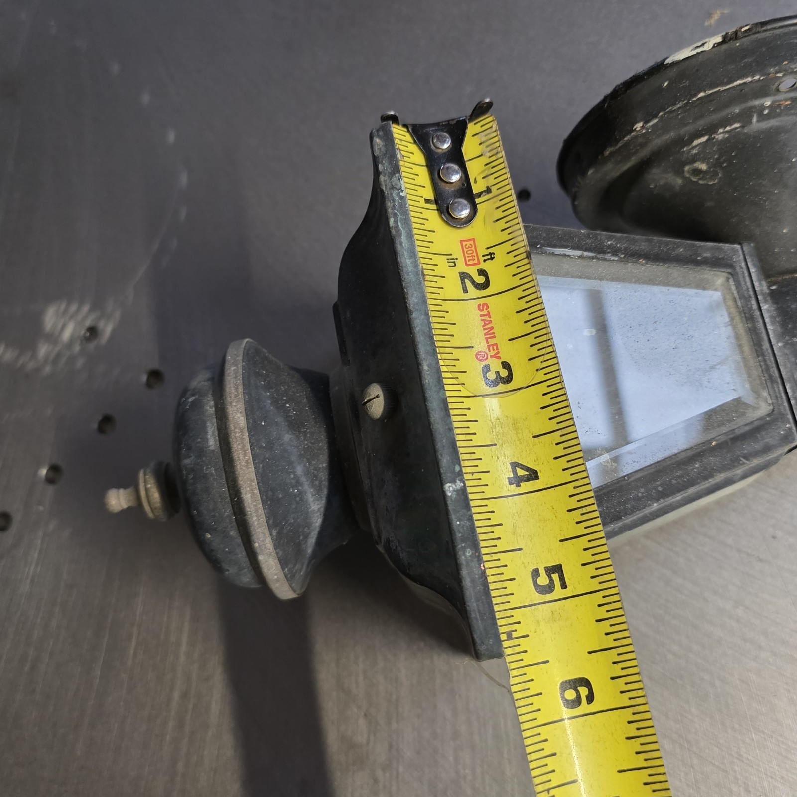 Single Black Painted Brass Vintage Carriage Lamp Lights Sconce Electric Gothic