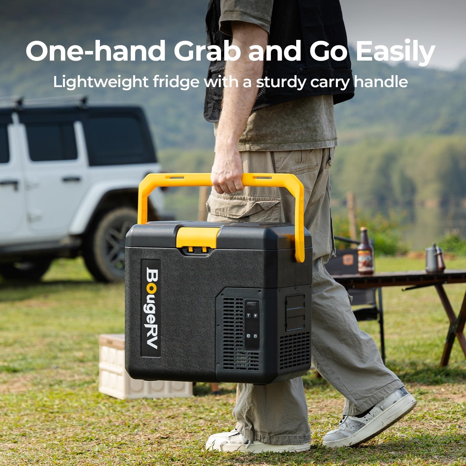 19QT Portable Car Fridge Freezer Cooler Mini Refrigerator Compressor W/ Battery