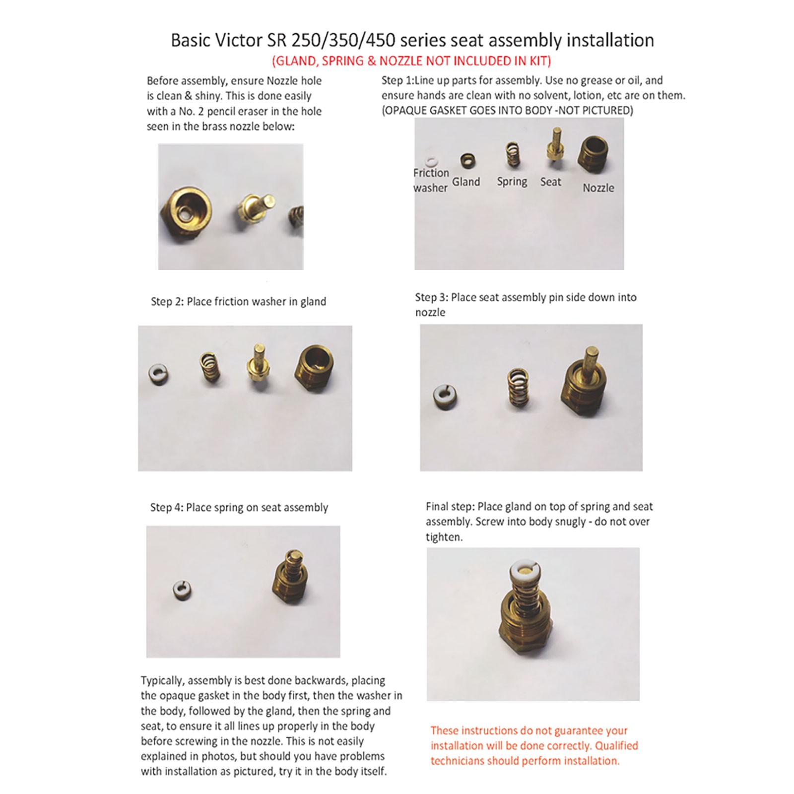 For Victor SR450 Repair Kit Oxygen Regulator Rebuild Parts 0790-0102 SR450D