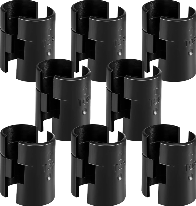 16 Pack Wire Shelving Shelf Lock Clips for 1" Post Shelving Sleeves Replacement