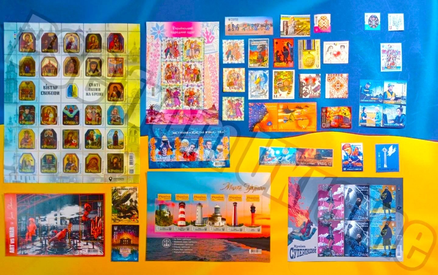 NEW !!! Ukraine  Full annual set of postage stamps and blocks of Ukrposhta 2025.