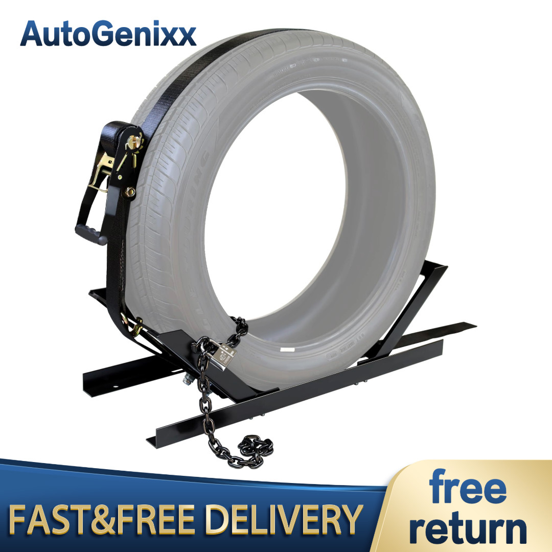 Adjustable Semi Truck Tire Rack Spare Tire Carrier Tire Mount Holder w/hardware