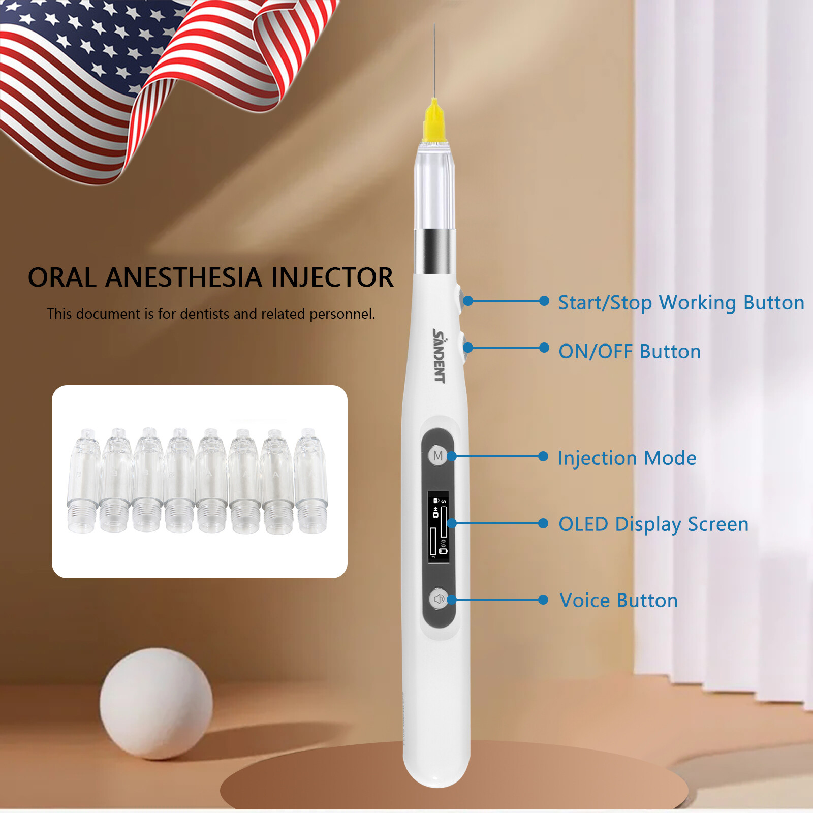 USA Dental Painless Oral Local Anesthesia Device Anestesia Pen