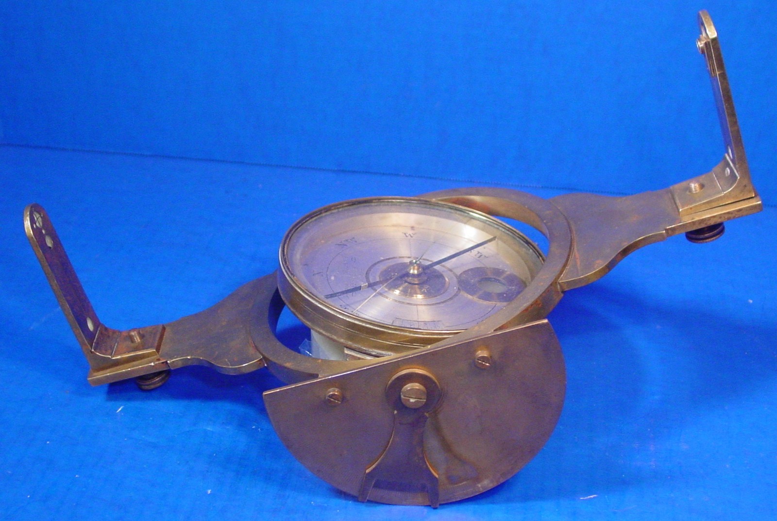 1870 James Reed Gimballed Mining Compass - RARE American Compass