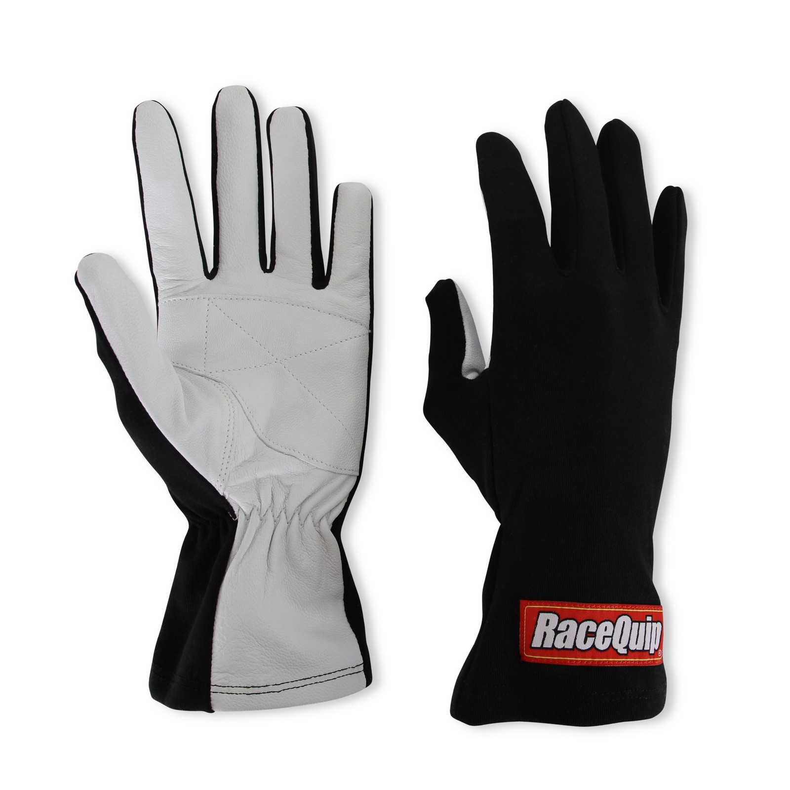 RaceQuip RQP 350005 RQP 350 Series Driving Gloves Single Layer Black/White Large