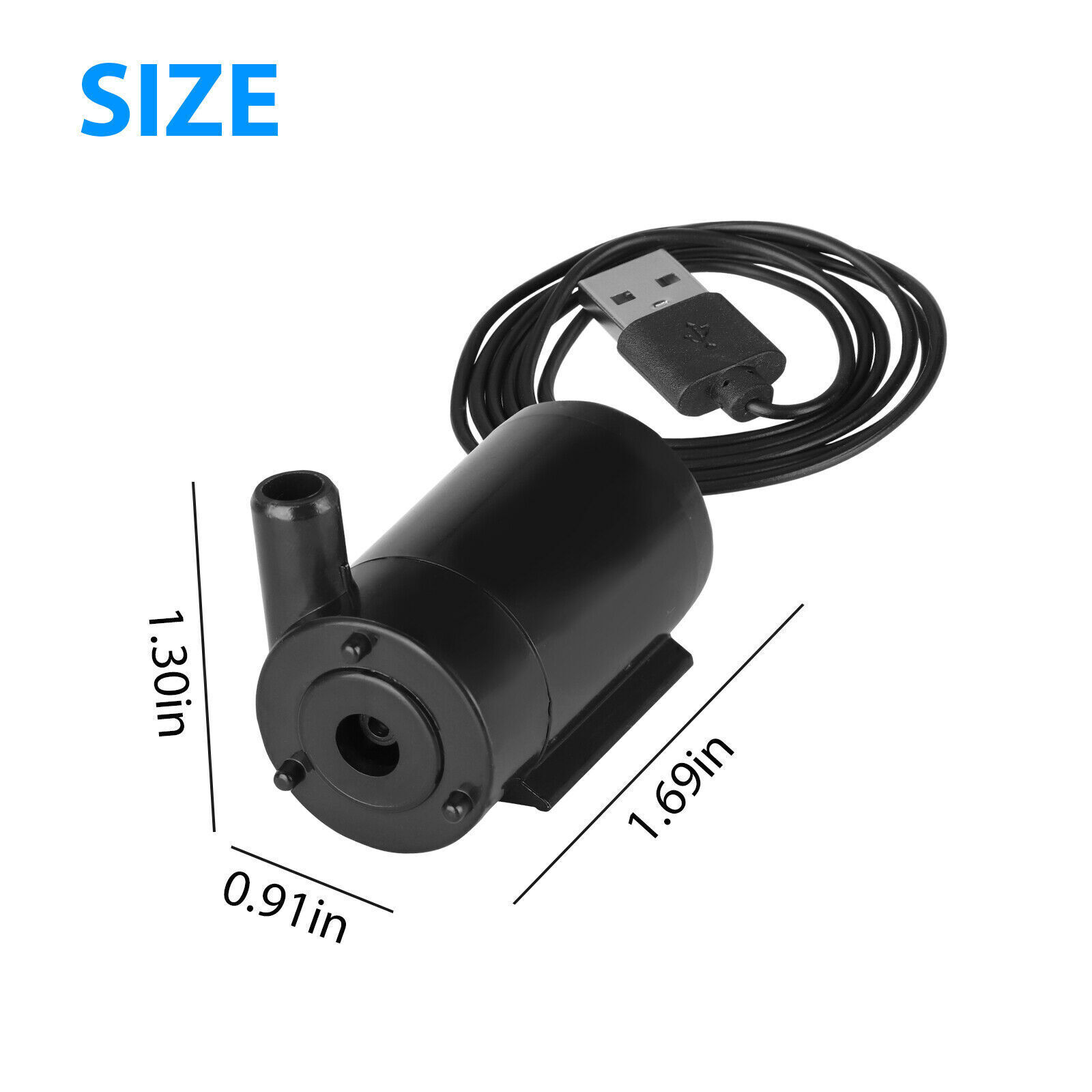 Water Pump Mini Mute Submersible USB 5V 1M Cable Garden Fountain Tool Fish Tank