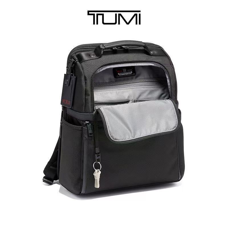 Tumi Alpha 3 BLACK Backpack Business Black Nylon Leather Outlet 2603581D3