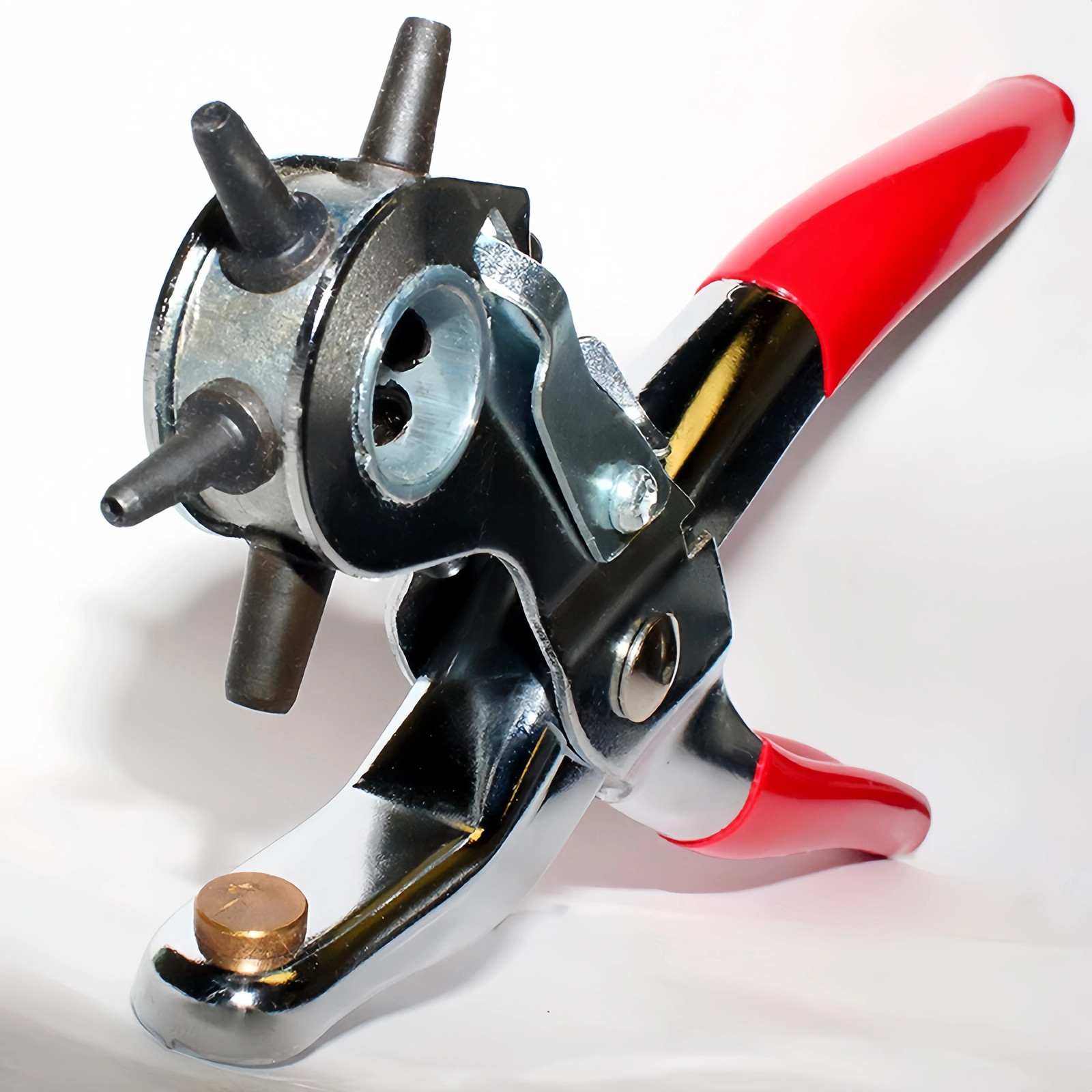 9" Leather Hole Punch Hand Pliers Belt Holes 6 Sized Puncher Heavy Duty Tool New