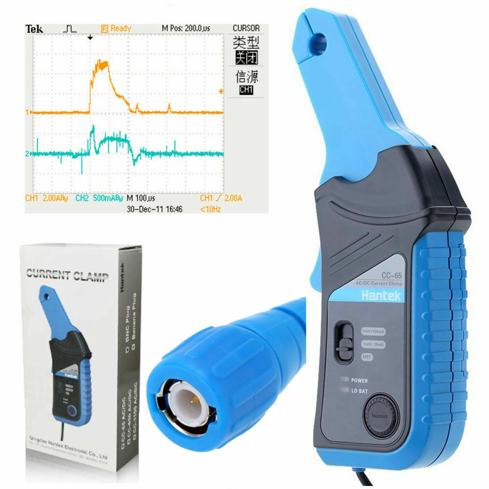 Hantek CC65 AC/DC Digital Current Clamp Meter with BNC Connector 20KHz 65A