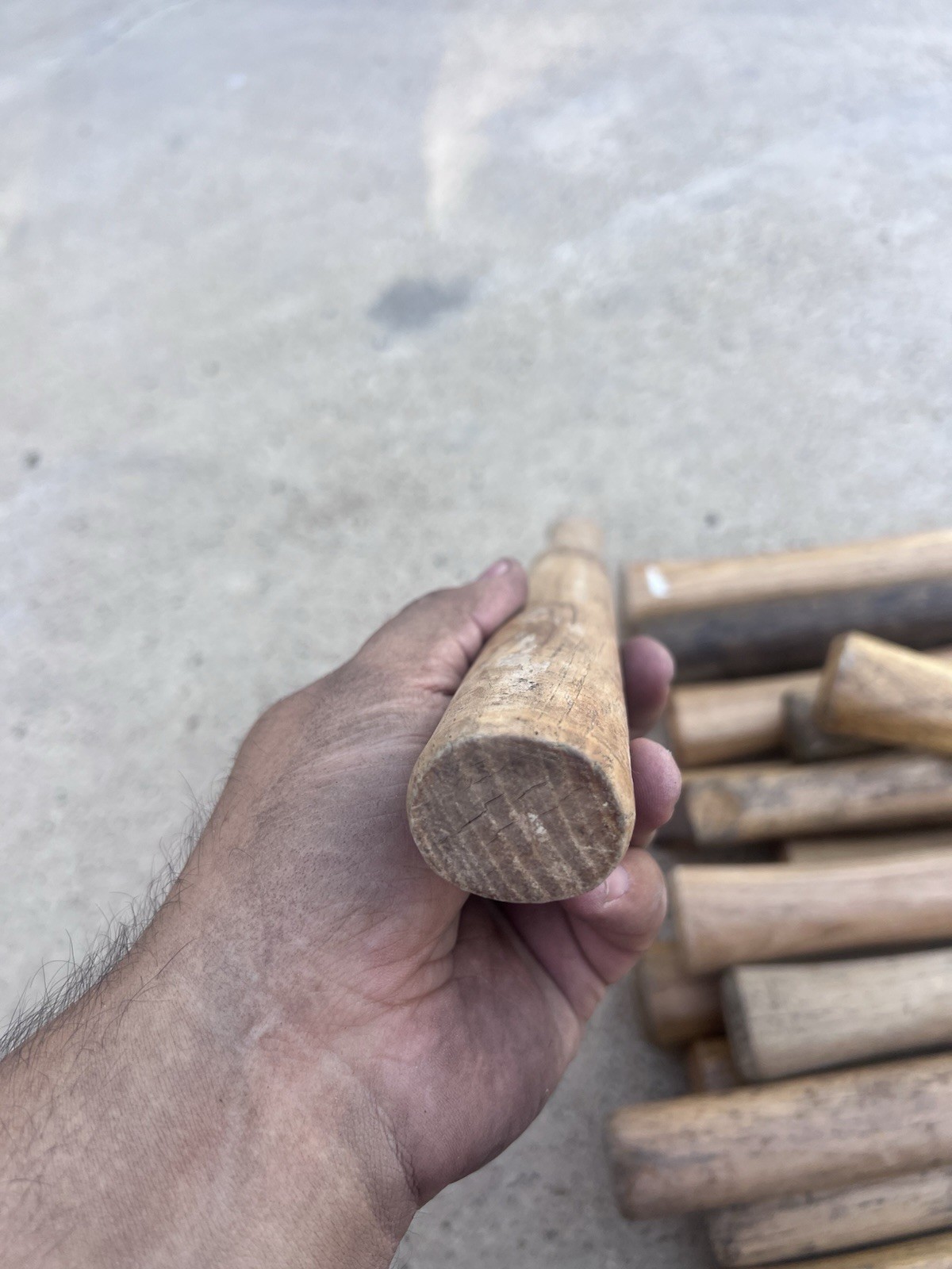 LOT of 4 Used Vaughan 12-14in Handles, Wood Turning, Repurposing, Crafting