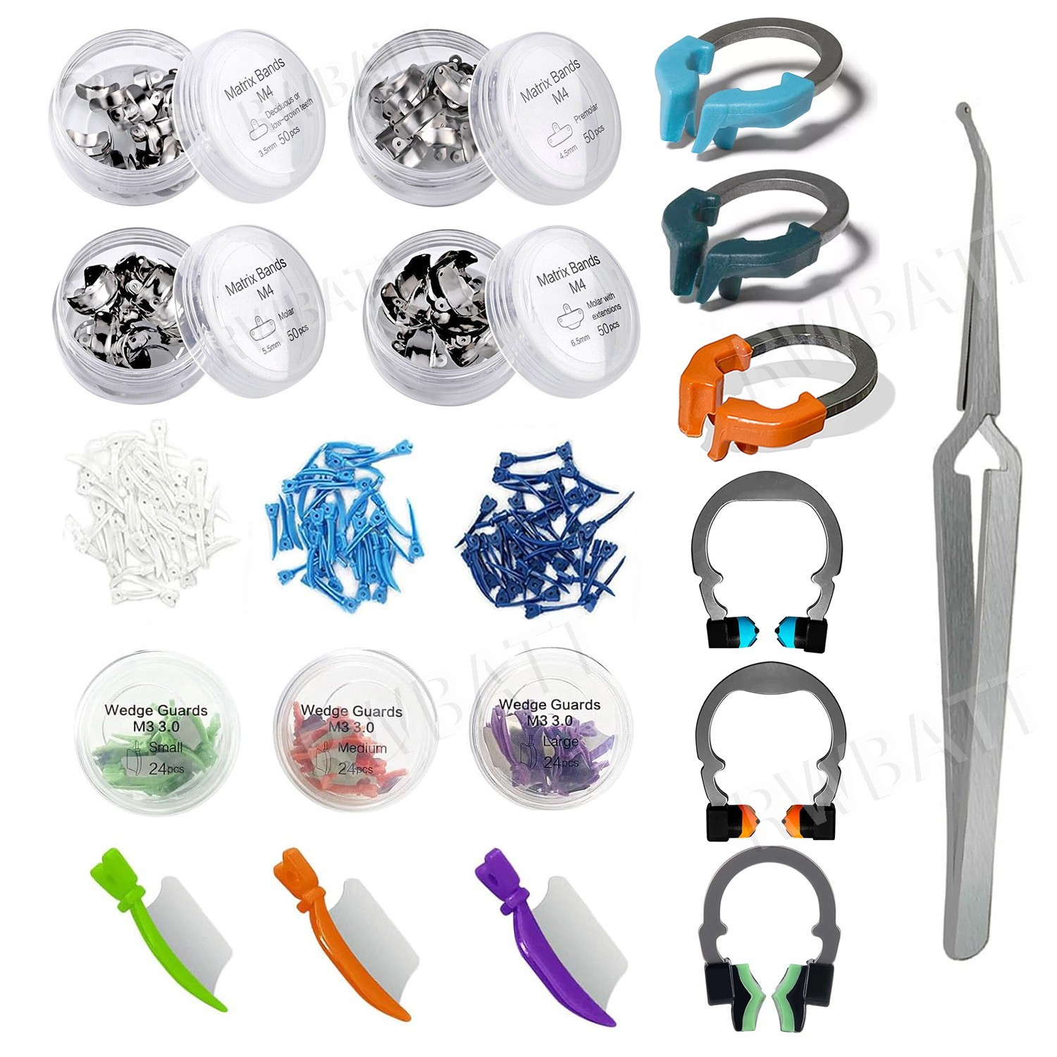 Dental Matrix Bands Ring Sectional Matrice Clamp Wedges Pliers Fit Palodent V3