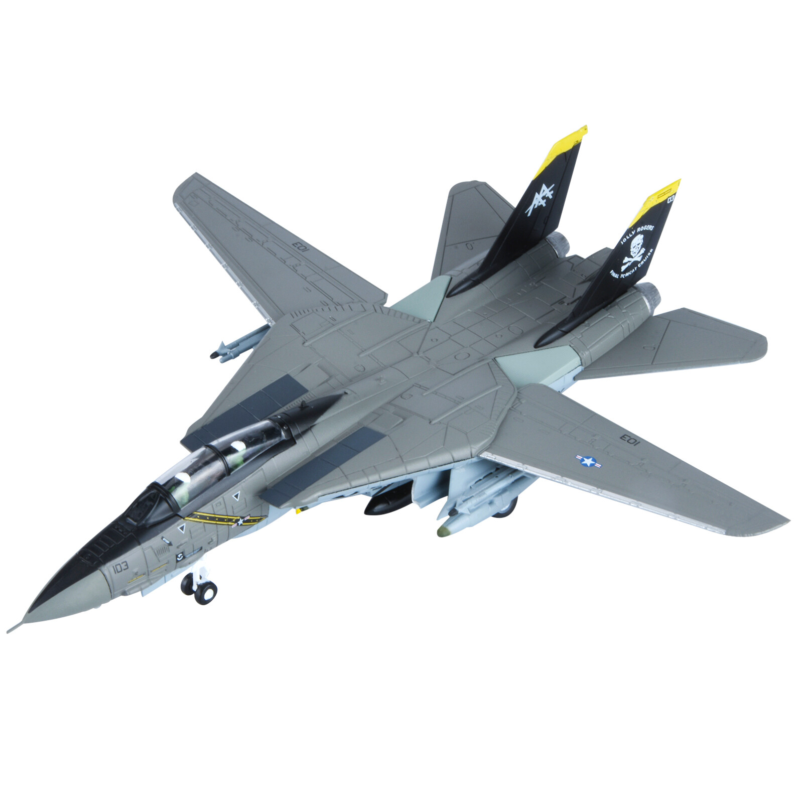 1:100 F-14 Tomcat US Fighter Jet Model Alloy Aircraft Diecast Military Ornaments
