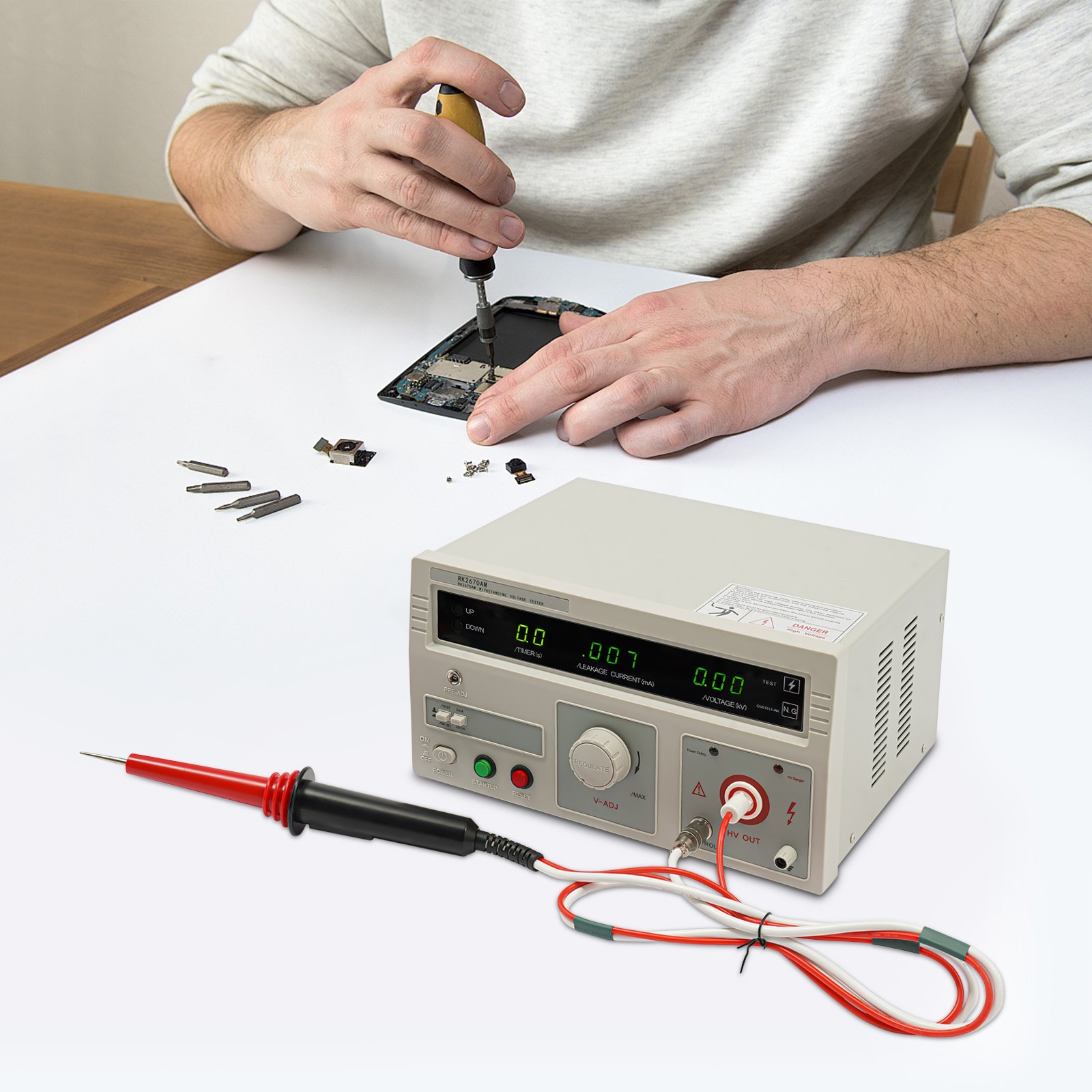 5KV AC Withstand Tester Current Hi-Pot Tester Insulation Resistance Testing Tool