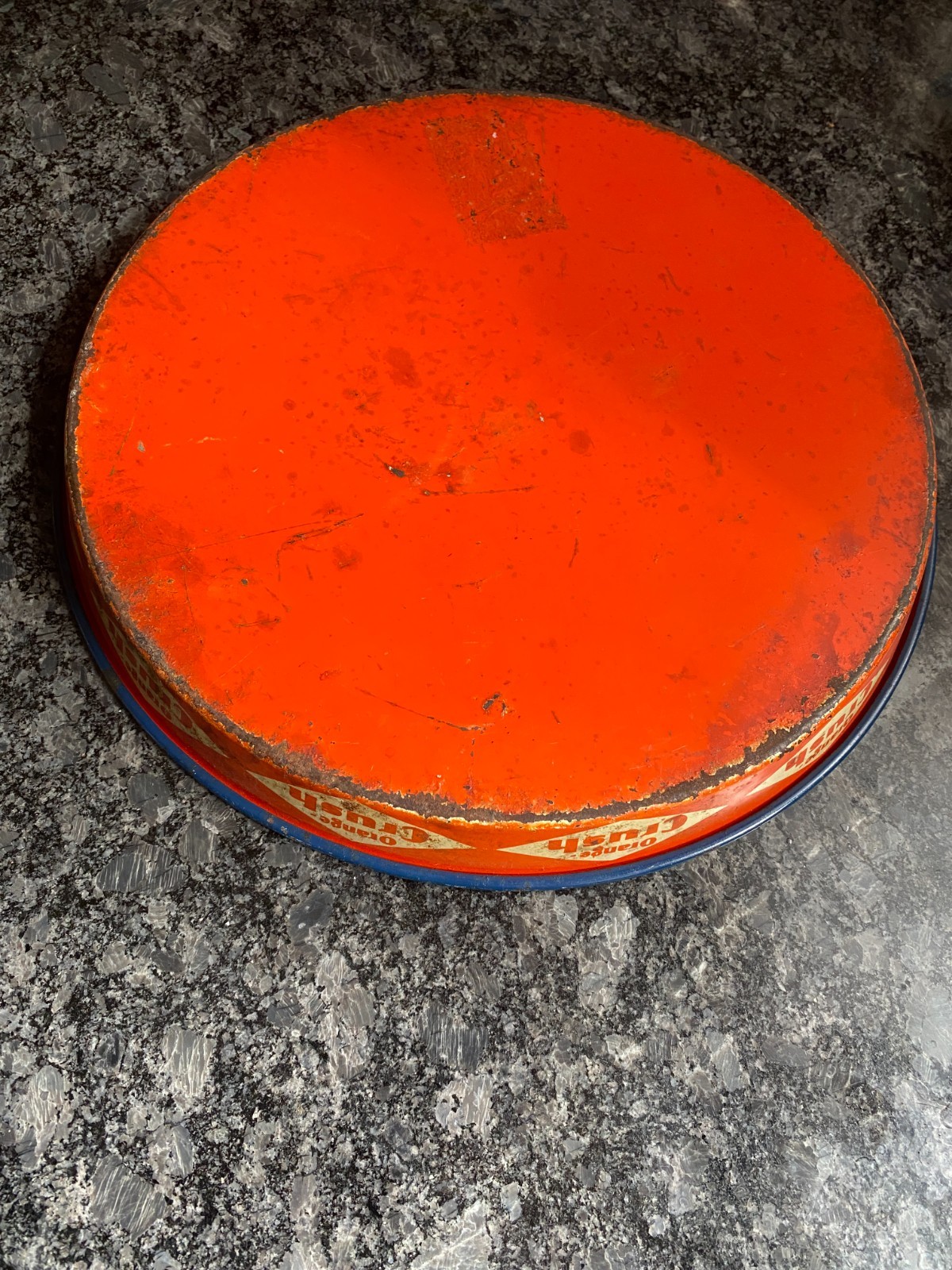 CRUSH TIN SODA SERVING TRAY - MEASURES 12"