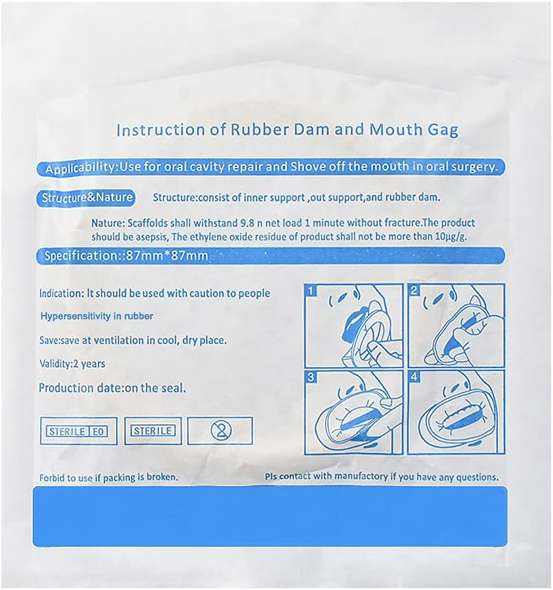 5Pcs Dental Rubber Dam Cheek Retractor Sterile Mouth Opener Soft Lip Protector