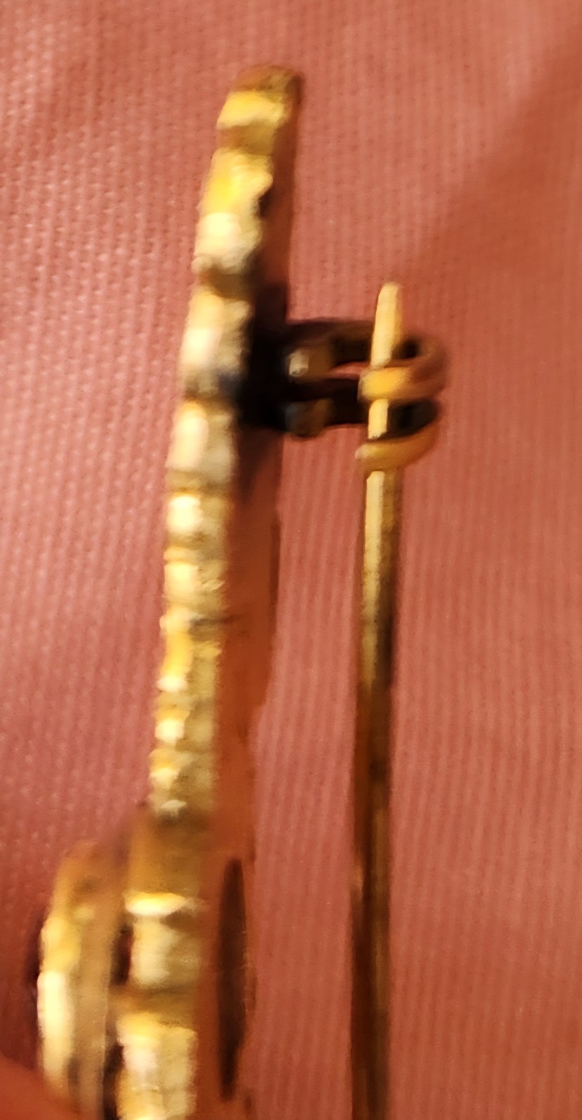 Vtg WWII US Navy Aviator Pilot Sweetheart Wings Pin H&H 1/20 12k GF W/Gemstone