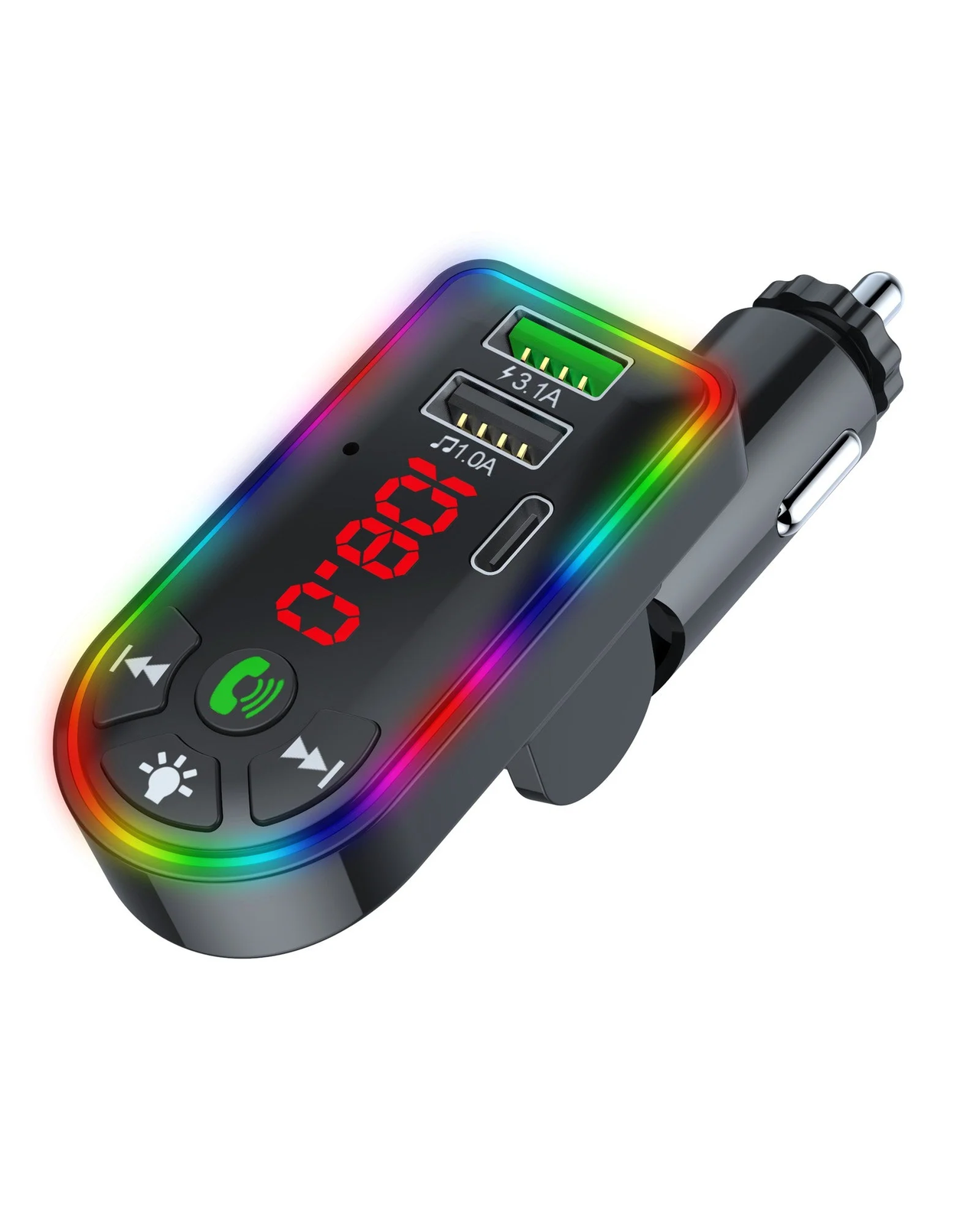Audiobox TR-20 Car Bluetooth FM Transmitter with LED Lights