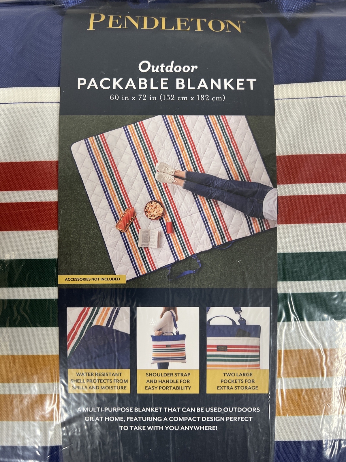 Pendleton Outdoor Packable Blanket 60” x 72” Picnic Camping Beach Tailgating