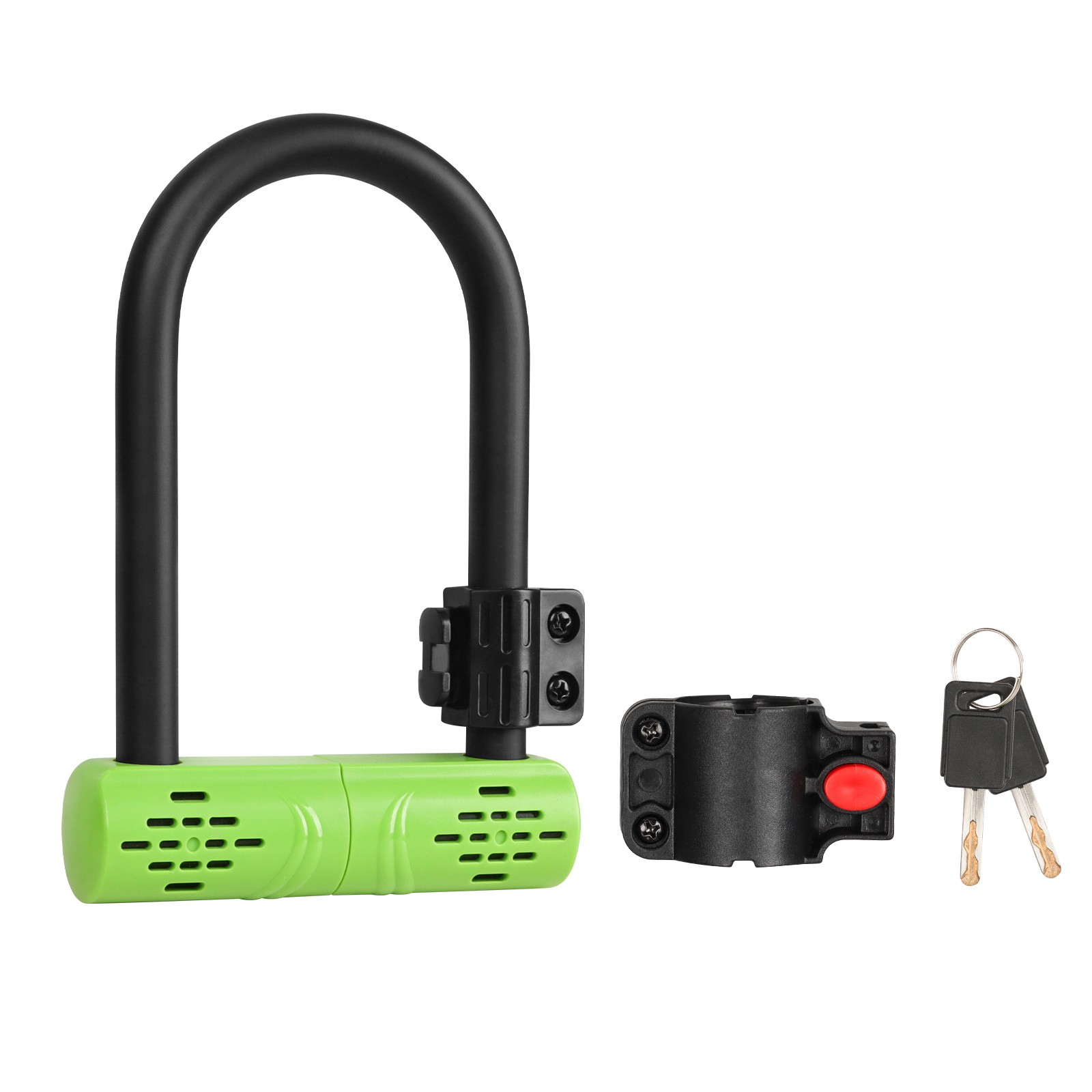 Heavy Duty Bicycle U-lock Steel Bike Lock Anti Theft w/ 2 keys Black Lock