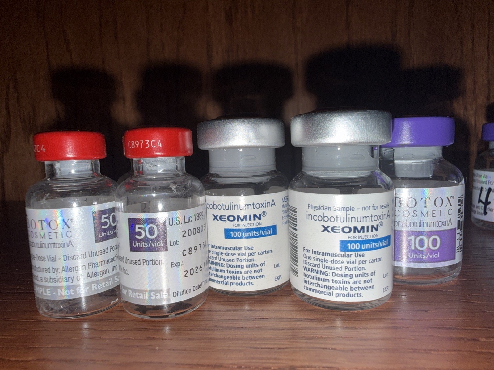 Botox Bottles (vials) Lot Of 20- Mixed 100iu And 50iu Vials (used/sterilized)