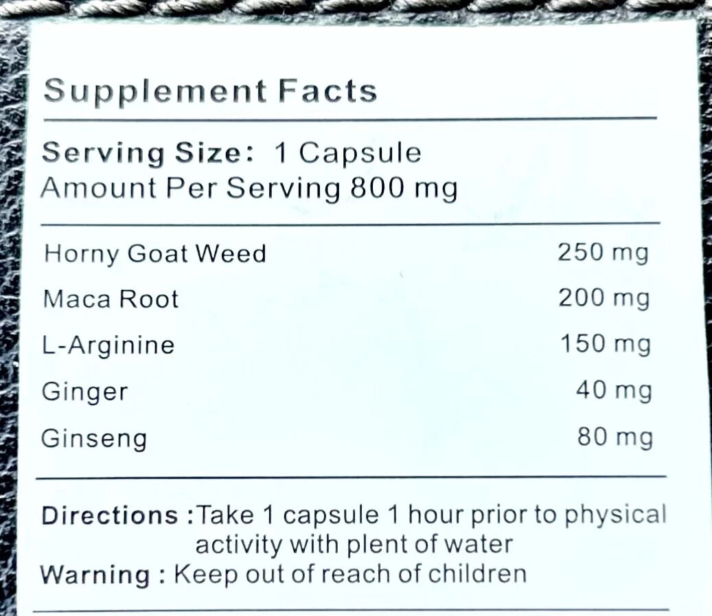 20 Gator Maca Enhancing Support Supplement for male / female