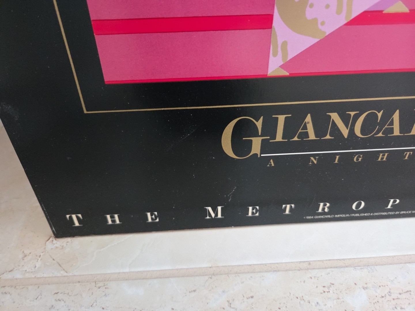 1984 GIANCARLO IMPIGLIA The Met Opera Poster On Board 25" × 30"