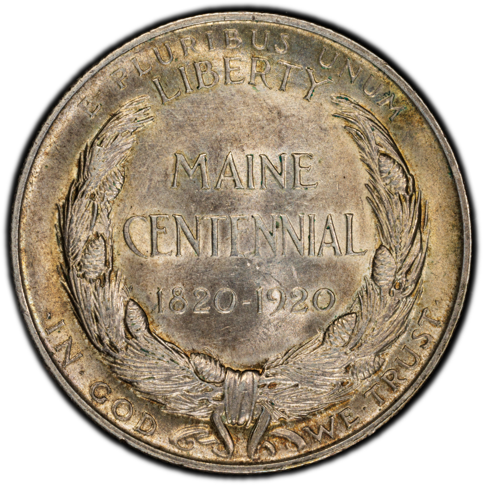 1920 Maine Commemorative Half Dollar PCGS MS63 Toned