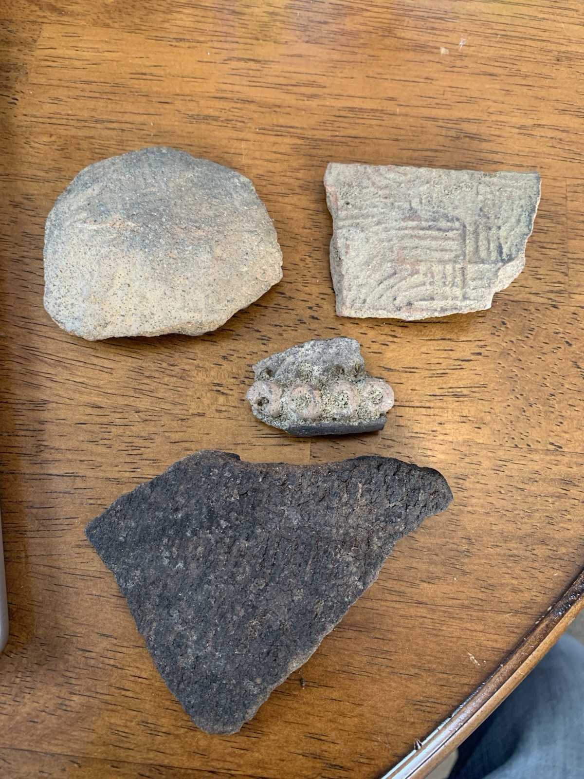 Authentic American Indian Artifacts Found Near Kingstree, SC pottery shards