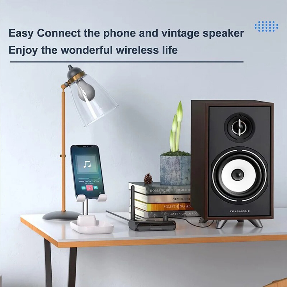 Bluetooth 5.3 Home Stereo Audio Receiver AUX USB Optical HD Music to RCA Adapter