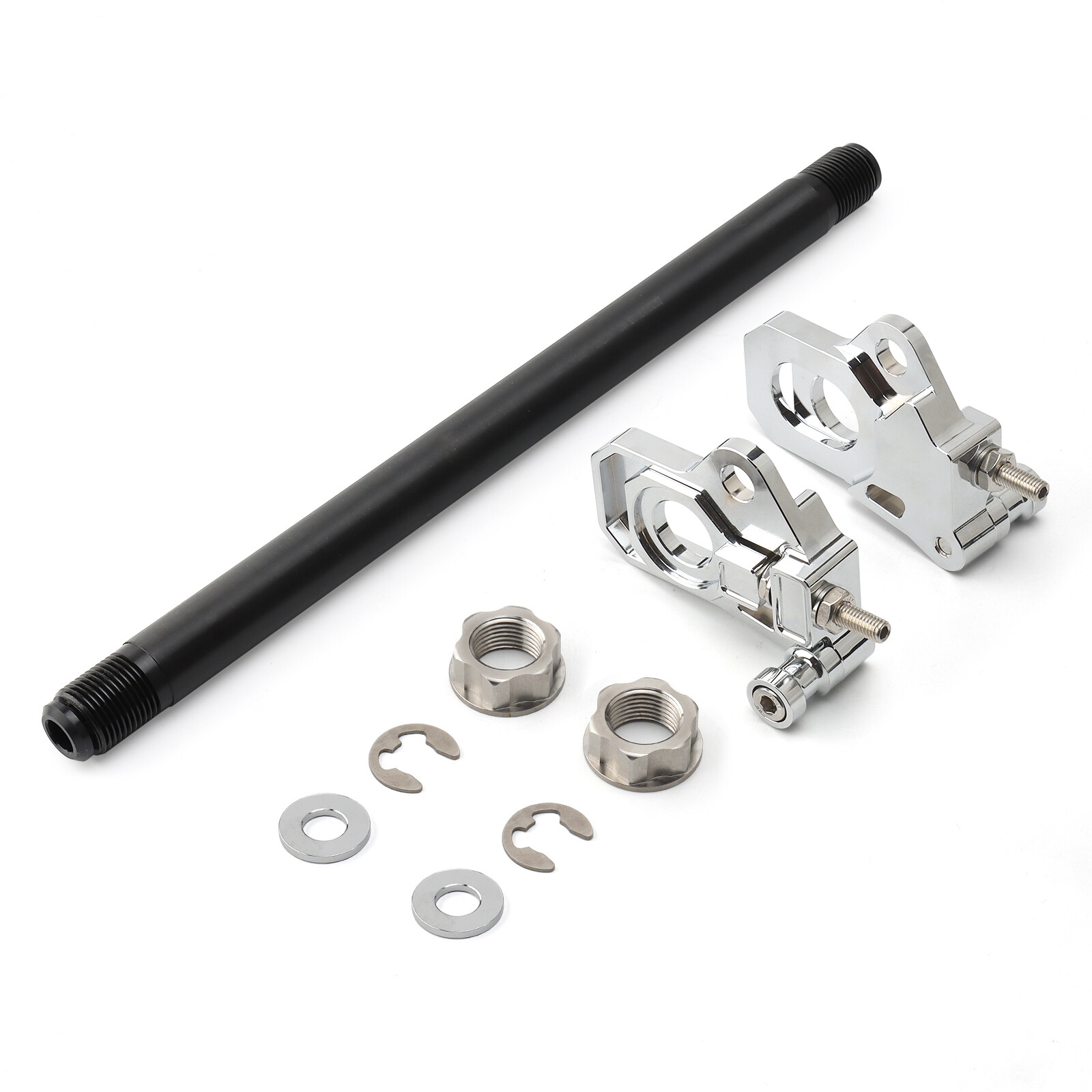 CNC Rear Axle Adjuster Kit For Harley Road King Street Glide Motorcycle Modified