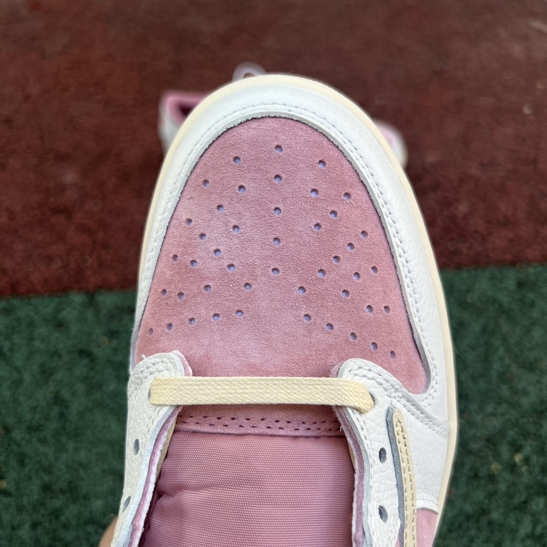 DM7886-600 Travis Scott x AJ1 Jardon 1 Low Pink Women's Shoe Sizes 4-13