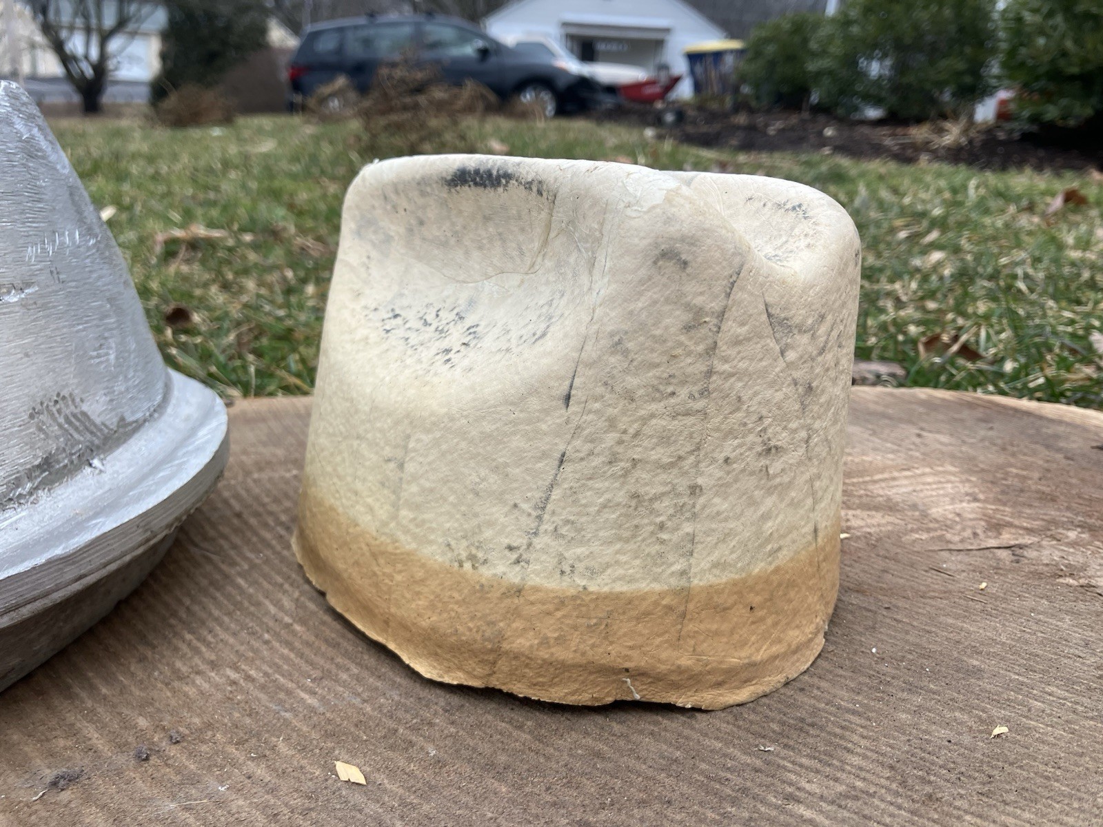 VTG Millinery Cowboy Hat Block with Hard Rubber Form Insert Matching Pair Childs