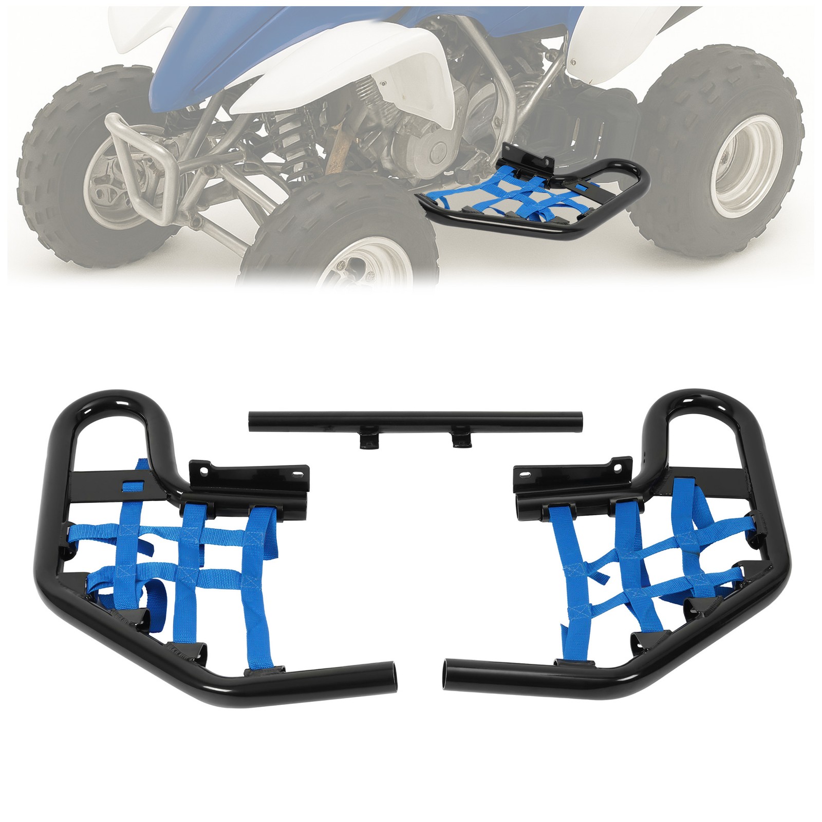 Left & Right Nerf Bars Peg Heel Guards For Yamaha Raptor 660 YFM660R 2001-2005