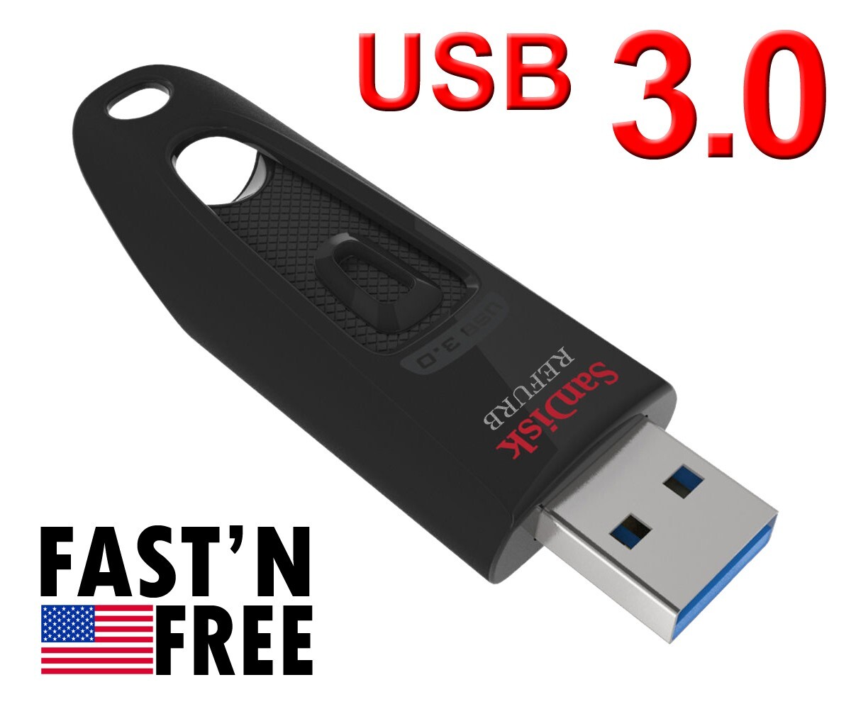 LOT 10x SanDisk 64GB ULTRA USB 3.0 flash drive SDCZ48-064G 64 GB read 150 MB/s