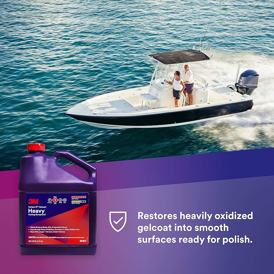3M 36103 Perfect-It Gelcoat Heavy Cutting Compound Fiberglass Oxidation Remover