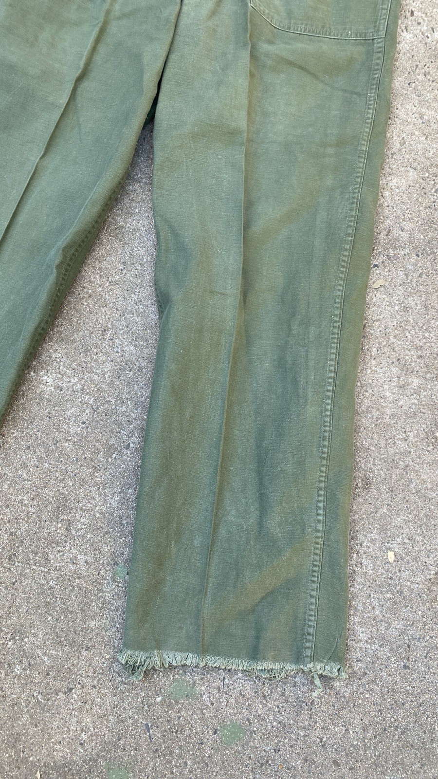 Vintage OG-107 Pants Fatigues 50s 60s Button Fly 32x31 Chopped Military Army