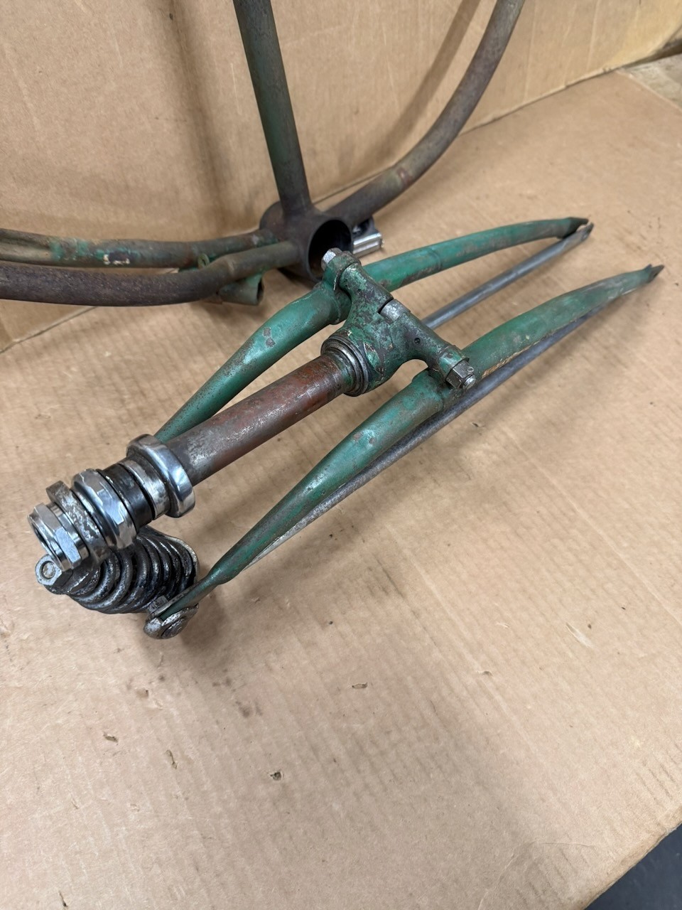 Schwinn 1949 Whizzer 26" Bicycle Frame & Springer Fork Needs Restored