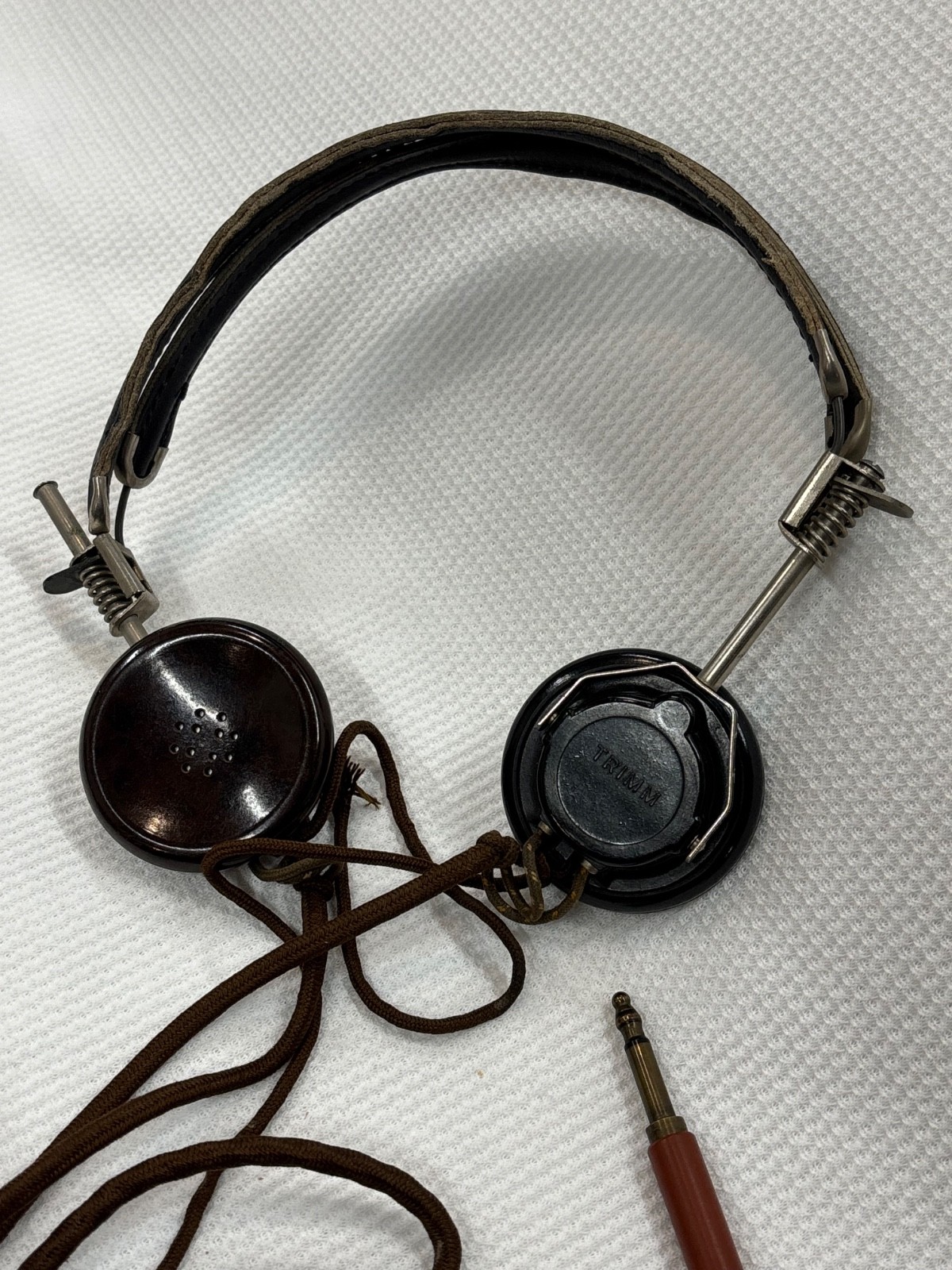 Antique Federal Jr. Crystal Radio, Earphones, Philmore Aerial Kit, Cats Whisker