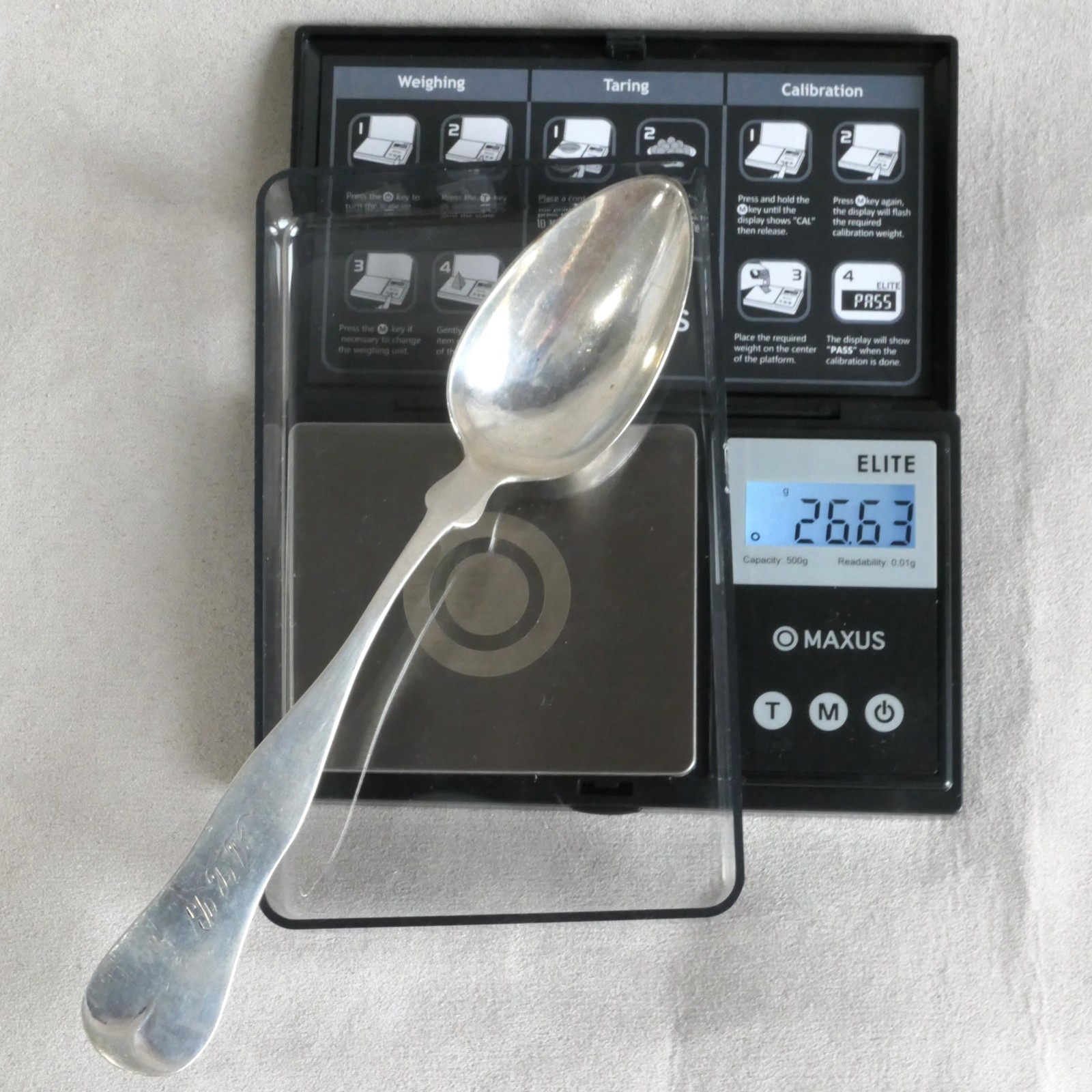 American Coin Silver Spoon C.T. RIDGWAY Nashua NH 8” : 26.6g