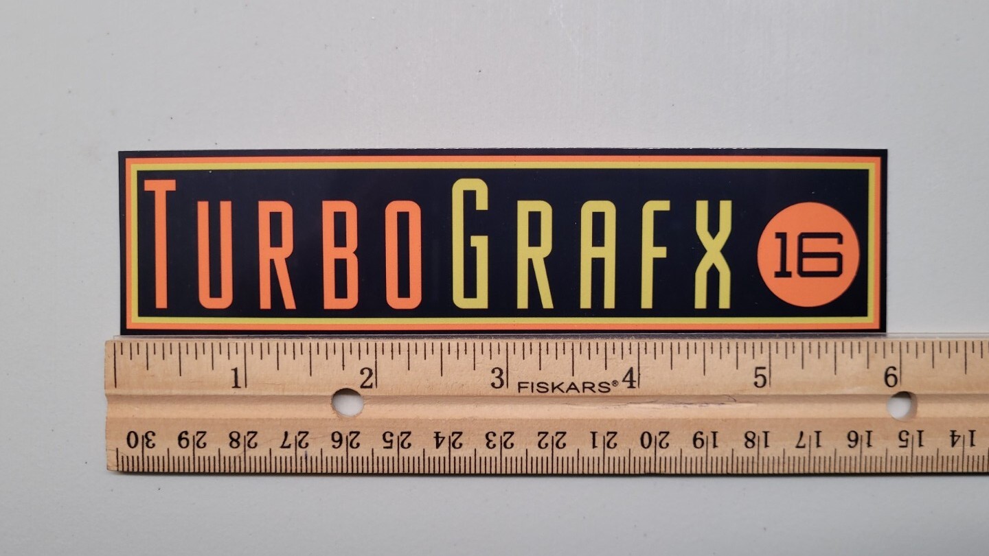 Turbografx 16 logo- high quality vinyl sticker  6" x 1.5"