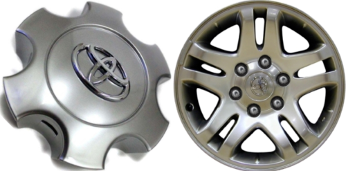 T69440 4X Sequoia Tundra 03-07 Wheel Center Hub Caps Silver 56069440 FOR Toyota