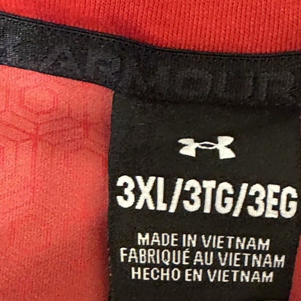 Under Armour Red Quarter Zip Pullover Jacket Mens 3XL Athletic Performance