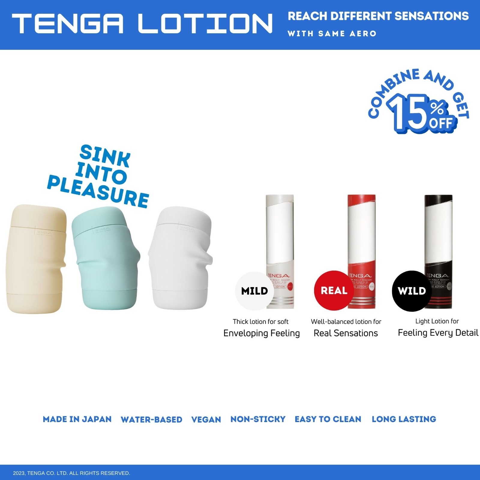 TENGA Puffy Soft Touch Male Reusable Masturbator/ Stroker NIB NWT