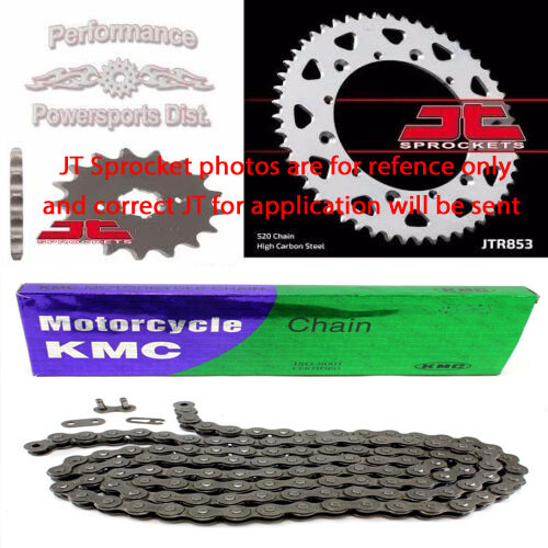 SUZUKI LT80 KAW KFX80 - JT SPROCKET SET 22/10 AND NATURAL KMC STANDARD CHAIN KIT