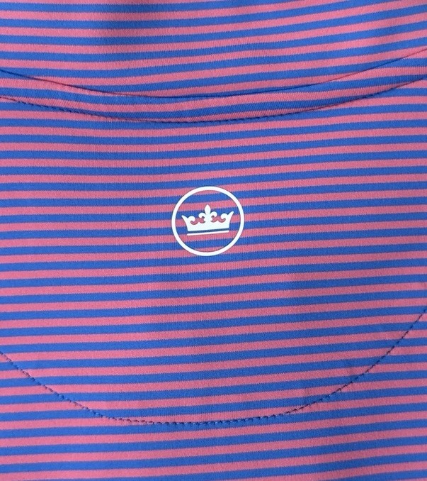 NEW Peter Millar Women's Vista Stripe Shirley Sleeveless Golf Polo Pink Blue XS
