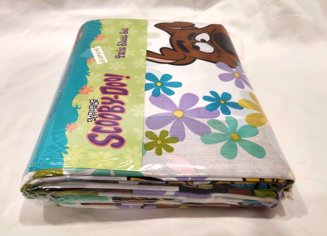 Scooby Doo Twin Sheet Set Vintage NEW RARE Sealed 3 Pieces 1999 Hanna Barbera