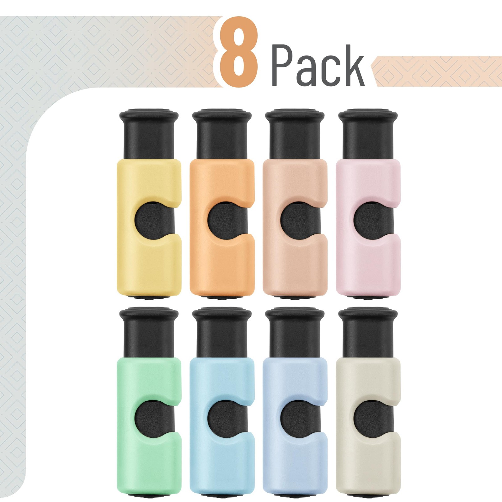 Mr. Pen- Squeeze and Lock Bread Bag Clips, 8 Pack, Soft 8 Pastel